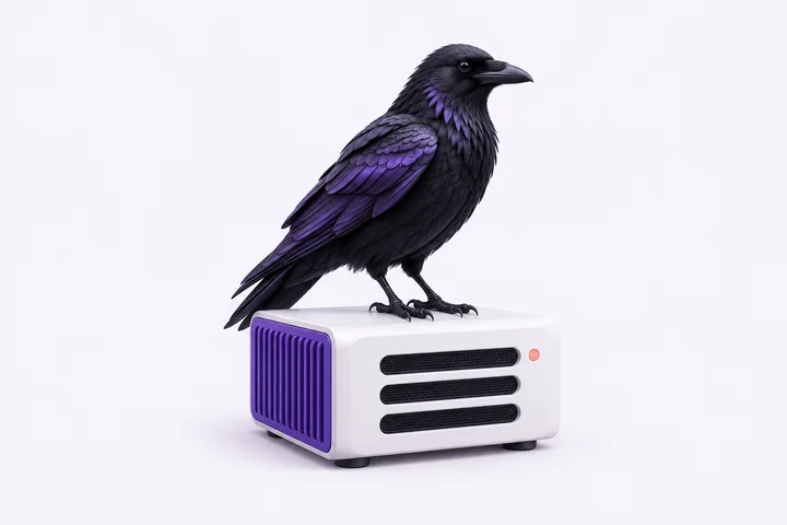 Original Crow Web hosting illustration